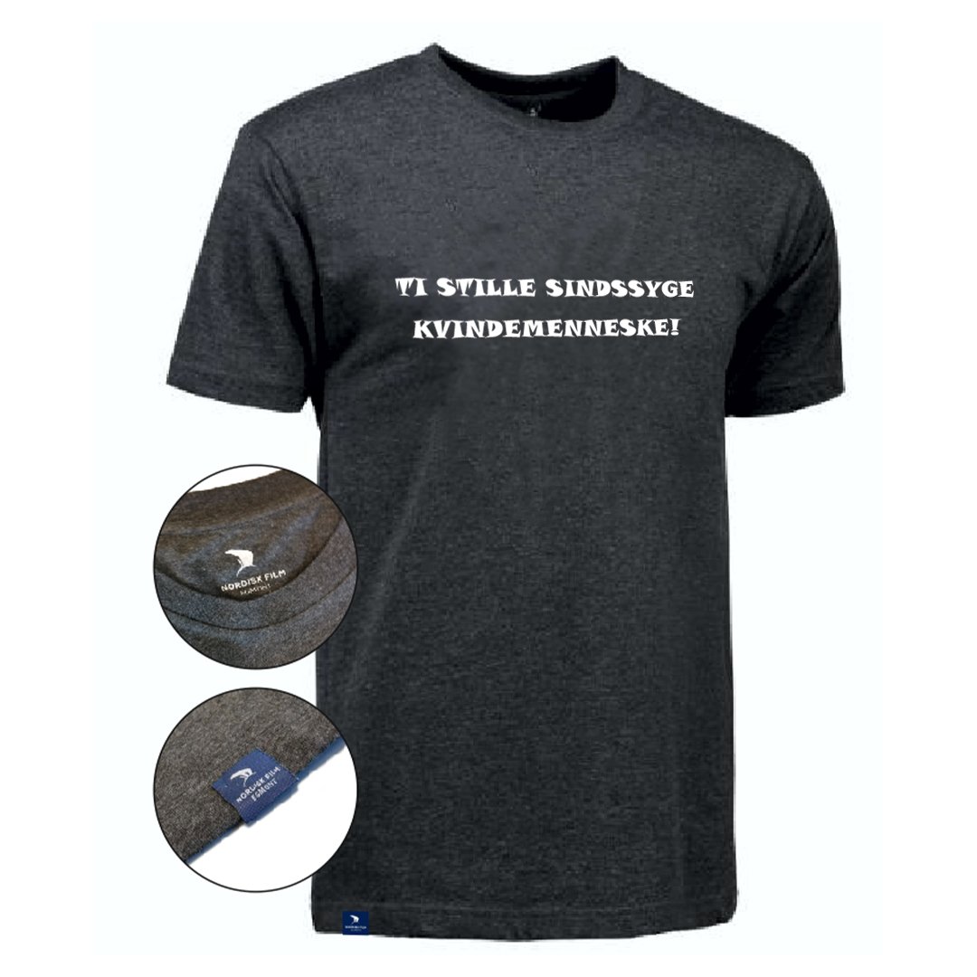 gnier Elektrisk maksimum Koksgrå T-shirt med citat - Alle varer - Nordisk Film Shoppen