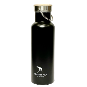 Drikkeflaske med Nordisk Film logo